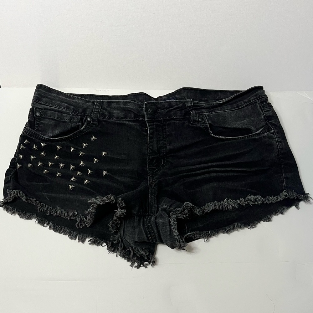 Jessica Simpson Black Denim Shorts with Studs